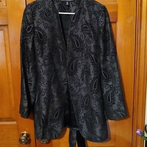 Black and silver paisley print jacket
